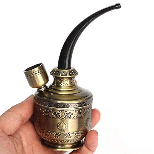 Mannioude Mini Wasserpfeife Shisha Pfeife Kräuter Unkraut Tabak Metall Hookah + 10 Siebe – Bild 3