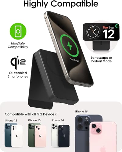 Mophie Snap+ Powerstation Mini 5000mAh (15W MagSafe Wireless, with Stand) — view 4