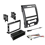American International Single or Double DIN Radio Complete Dash Kit, 2009-2014 Ford F-150 with Antenna Adapter, Harness Compatible for All Trim Levels (FMK526CP)
