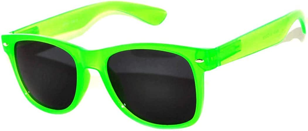 OWL Retro Classic Smoke Lens Vintage Sunglasses Green Frame glow in the dark