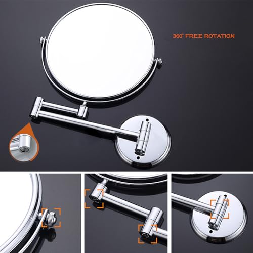 Espejo de maquillaje BIJOOT 8" doble cara montado en pared miniatura 2