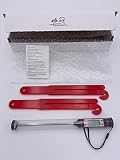 Red Plastic Food Pouch Bag Cutter Opener Slicer Squeezer with Safety Blade | For Commercial Kitchens