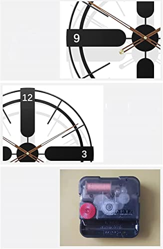 Horloge murale rétro en fer forgé ronde et décorative - 7