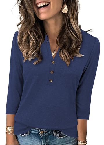 jomedesign womens tops 34 sleeve v neck shirts dressy casual tunic blouses summer tees
