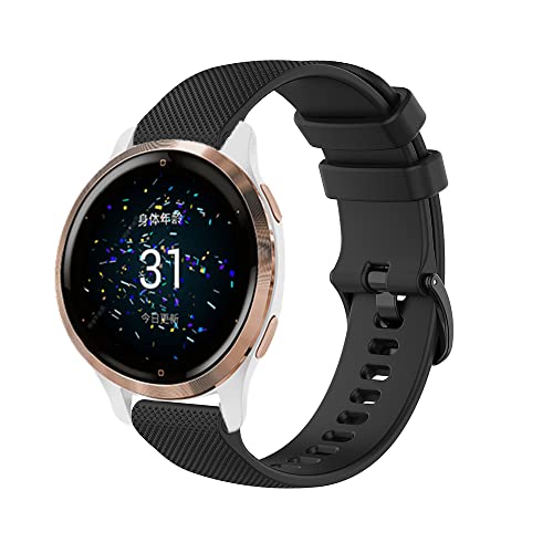 Correa de silicona de 18mm para Garmin Venu 2S y Vivoactive 4S en color gris ágata 6