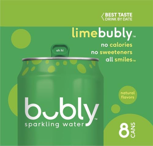 bubly Sparkling Water, Lime, 12 Fl Oz Cans (8 Pack) — view 6