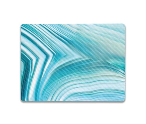 Image of MightySkins Carbon Fiber Skin Compatible with Microsoft Surface Laptop Go 3 (2023) Full Wrap Kit - Aquamarine Quartz | Protective, Durable Textured Carbon Fiber Finish | Made in The USA