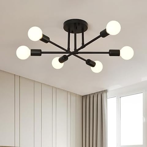 JHPGEOE Modern Sputnik Chandelier Light Fixture Cover