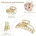 10Pcs Small Gold Hair Clips, Medium Metal Hair Claw Clips for Women Thick Thin Hair, Strong Hold Non-Slip Hair Catch Barrettes Jaw Clamp for Long Hair Metal Hair Accessories