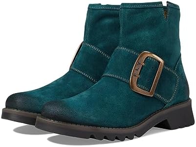 FLY LONDON Women's RILY991FLY Fashion Boot, Petrol Oil Suede, 9 | Image 3
