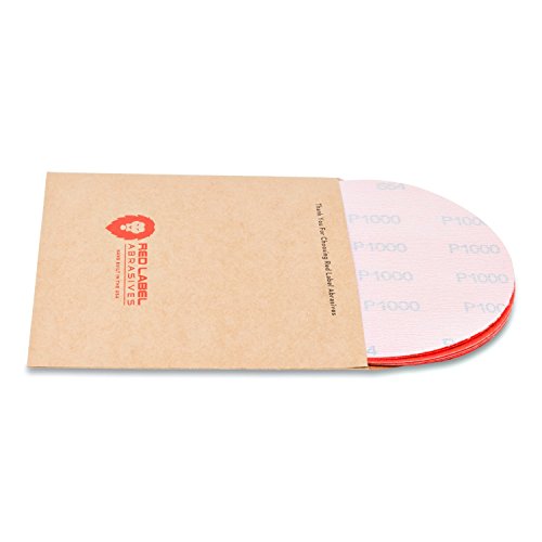 6 Inch 1000 Grit High Performance Hook And Loop Wet / Dry Film Sanding Discs, 10 Pack #TOP1