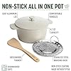 Goodful All-In-One Pot, Multilayer Nonstick, High Performance Cast Dutch Oven With Matching Lid, Roasting Rack And Turner, Made Without PFOA, Dishwasher Safe Cookware, 4.7-Quart, Linen #3