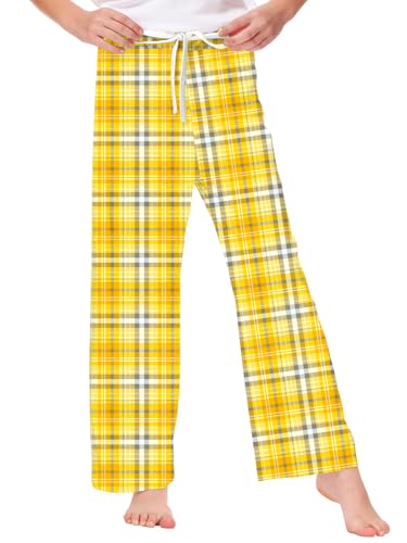 Image of Remimi Girl Boy Plaid Pants Drawstring Summer Casual Loose Bottoms 5-14 Years
