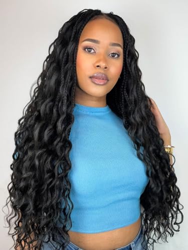 Goddess Box Braids Crochet Hair 24 Inch 7 Packs Boho