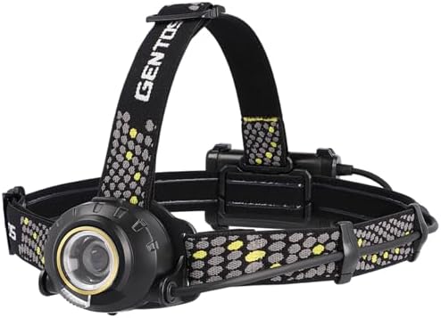 （14:00時点） GENTOS(ジェントス) LED ヘッドライト USB充電式 【明るさ630ルーメン/実用点灯8時間/後部認識灯】 専用充電池または単3形電池3本(別売り)使用 ヘッドウォーズ HLP-2503