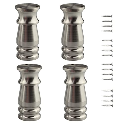Pieds de meuble réglables Feng Shui en aluminium, lot de 4 pour canapé et meuble de salle de bain