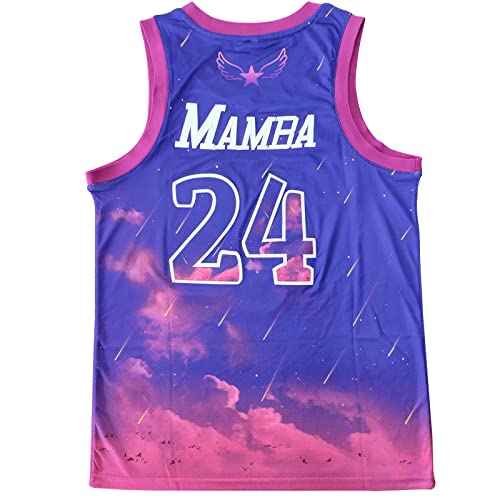 ACETEND Men\'s Basketball Jersey #24 Basketball Sweatshirt Mesh Sports Shirts Breathable Vest,Stitched Letters and Numbers (4X-Large)