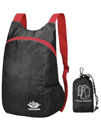 Image of Venzina Durable Waterproof Lightweight Packable Backpack, Foldable Travel Daypack for Hiking and Work, Unisex Men Women Compact Backpack for Outdoor, Gym, Shopping