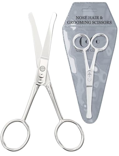 Coco's Rounded Safety Nose & Ear Hair Scissors – Precision Stainless Steel Grooming Tool for Men & Women, Eyebrow & Facial Hair Trimming, Mustache, Beard, Baby Nail & Pet Care
