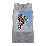 fabulous canotta uomo cotone biologico salto motocross motocross motocross photo subacquee, grigio, m