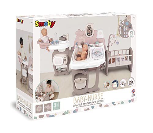 SMOBY Baby Nurse Grande Maison des Bébés Cuisine Salle de Bain et Chambre Fabriqué en France - vue 8