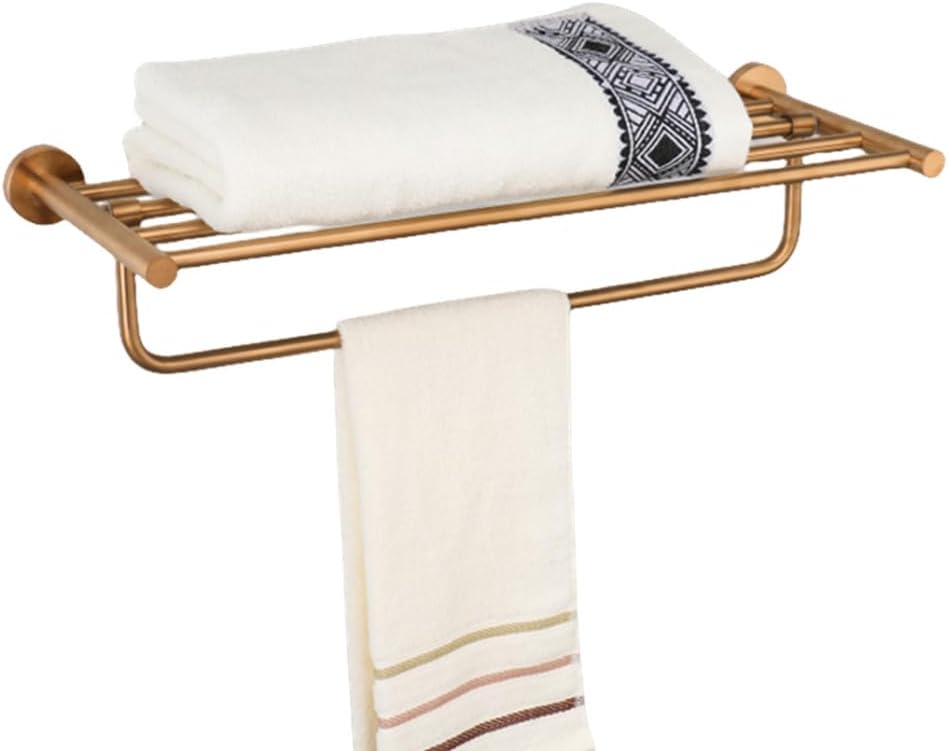 Towel Rails, Brushed Rose Bathroom Accessories Toilet Brush Paper Towel Rail Rack Bar Hooks Toothbrush Stainless Steel,Towel Shelf/Towel Rack/Size