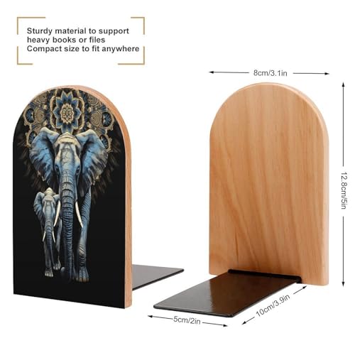 Sujetalibros de madera antideslizantes para evitar caídas de libros 3