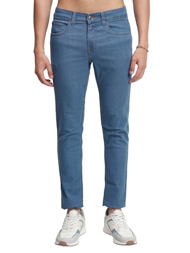 Image of Highlander Men's Tapered Fit Jeans | Regular Length | Mid Rise | Stretchable Fabric for Comfort fit | Jeans for Man