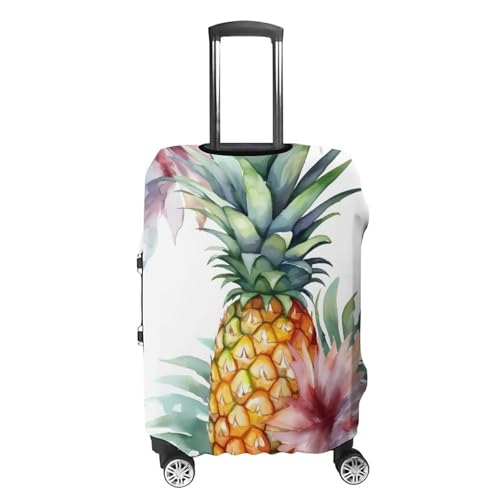 Tropical Pineapple Luggage Cover, Washable Elastic Suitcase Cover Protector Fit 18-32 Inch Luggage4