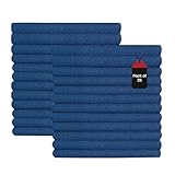 SupremePlus Blue Huck Towels - (Pack of 25) Shop Bulk Cleaning Towel, Multipurpose for Window, Glass, Mechanic, Garage & Commercial, 100% Cotton Pre-Washed Absorbent Cloths, 15”x 25” Size