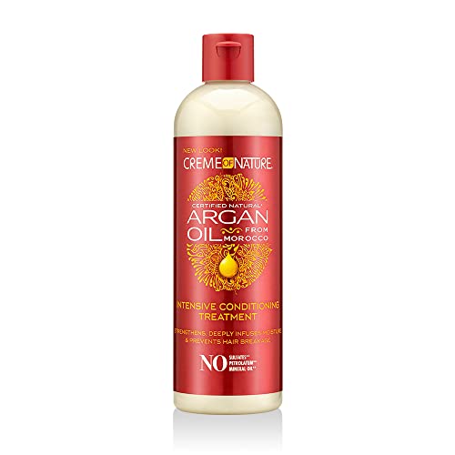 Creme of Nature Intensive Conditioning Treatment, Strengthens & Deeply Infuses Moisture with 100% Organic Argan Oil, Hair Care Gift for Women, 12 oz