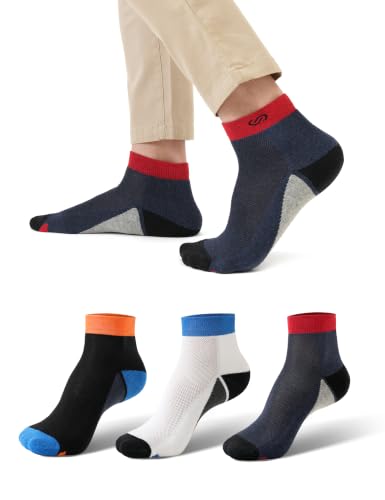 Image of Symbol Premium Men's Cotton Sports Socks Unisex | High Ankle Length | Odour-Free & Anti-bacterial | Cushioned Base | Available in Combo Packs