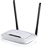 tp link 300mbps wireless n router Router Wi-Fi para la conexión a una red existente o de un cable/fibra de vidrio/módem DSL (WAN) velocidad inalámbrica de 300 Mbps, ideal para unterbrechungsgefährdete aplicaciones como streaming de vídeo HD Dos antenas aumentar la robustez y la estabilidad del WiFi erheblicheinfache cifrado de seguridad inalámbrica con un simple presión sobre la QSS tastedie, control de ancho de banda basado en IP permite a los administradores determinar cuánto ancho de banda cualquier PC achatadas wirdlieferumfang: TP