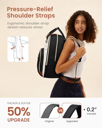 Image of LOVEVOOK Laptop Backpack for Women, Travel Backpacks Work Anti-Theft Bag, Backpack Purse, Conputer bags with USB, Waterproof