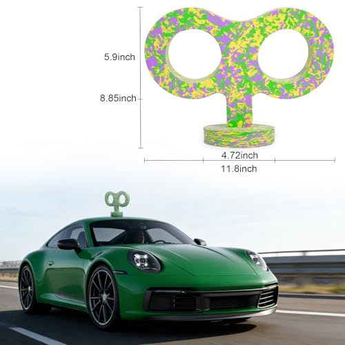 Image of 3D Wind-Up Car Key, Retro Clockwork Decoration for Car Roof, Top, Trunk Lid, Funny EVA Exterior Sticker, DIY Personalized Decoration for SUV, and Truck Models (Camouflage)