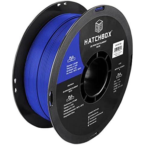 HATCHBOX PLA PRO+ 3D Printer Filament, Dimensional Accuracy +/- 0.03 mm, 1 kg Spool, 1.75 mm, Blue Cover