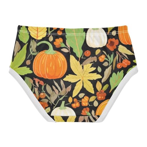 Cotton Girls Underwear Toddler Autumn Pumpkins Orange Girl Panties Cute Personalized Undies Kids Briefs 2t2