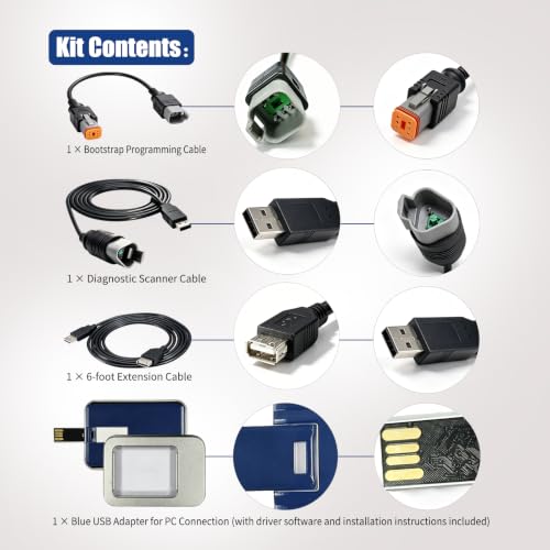 Escáner kit de cable de diagnóstico FT232RL compatible con motores Evinrude E-tec 5