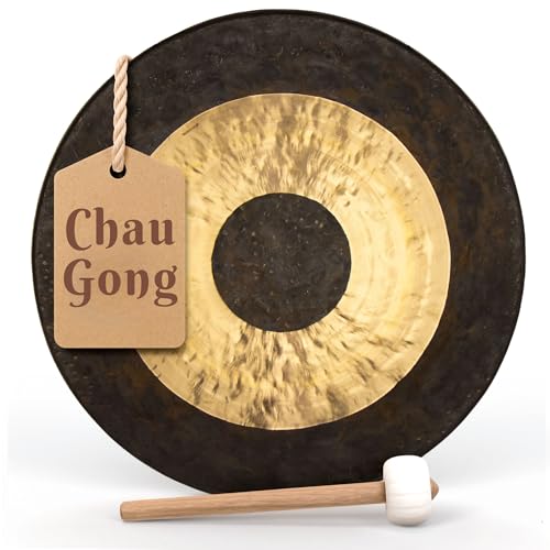 The Gong Shop Handcrafted Chinese Gong – Rich Wash & Deep Resonant Tones for Meditation, Sound...