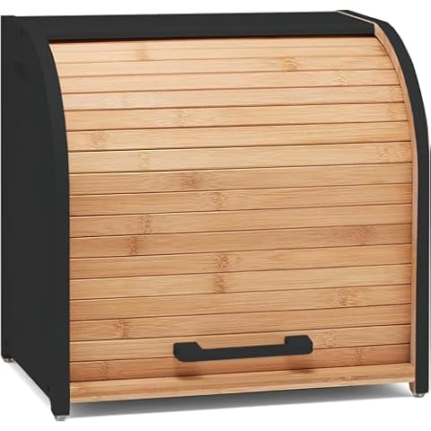 Homefully Bamboo Double Layer Bread Box Cover