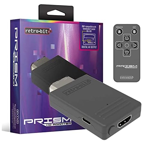 Retro-Bit Prism HDMI Adapter for GameCube - AV to HDMI Converter/Upscaler for 1080P Support Cover