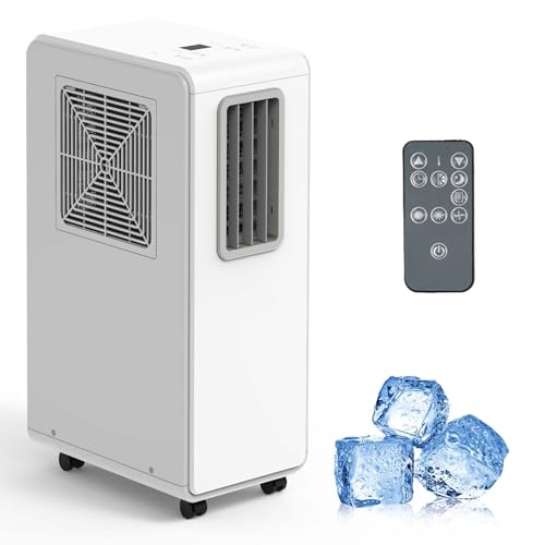 Portable Air Conditioner, 1800 BTU for Rooms, Quiet Operation Bedroom Air Cooler with Sleep Mode and Remote Control, Low power consumption, Cools for 110 Sq Ft