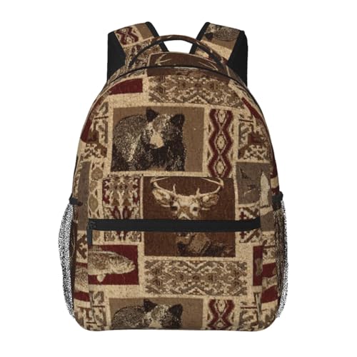 Mochila diaria casual de ciervo 20x29x40cm para viaje