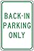 Accuform FRP278RA Engineer-Grade Reflective Aluminum Parking Sign, Legend "Back-in Parking ONLY", 18" Length x 12" Width x 0.080" Thickness, Green on White
