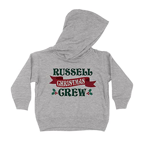 Russell Christmas Crew Kids Hoodie Sweatshirt Toddler 5T Heather Grey