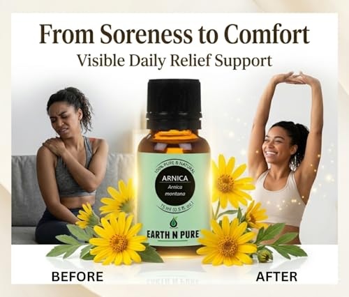 Image of Earth N Pure Arnica Infused Oil | 100% Natural | Muscle Comfort & Soothing Massage | Nourishing Body Oil for Skin & Massage | Vegan & Cruelty-Free | 50ml
