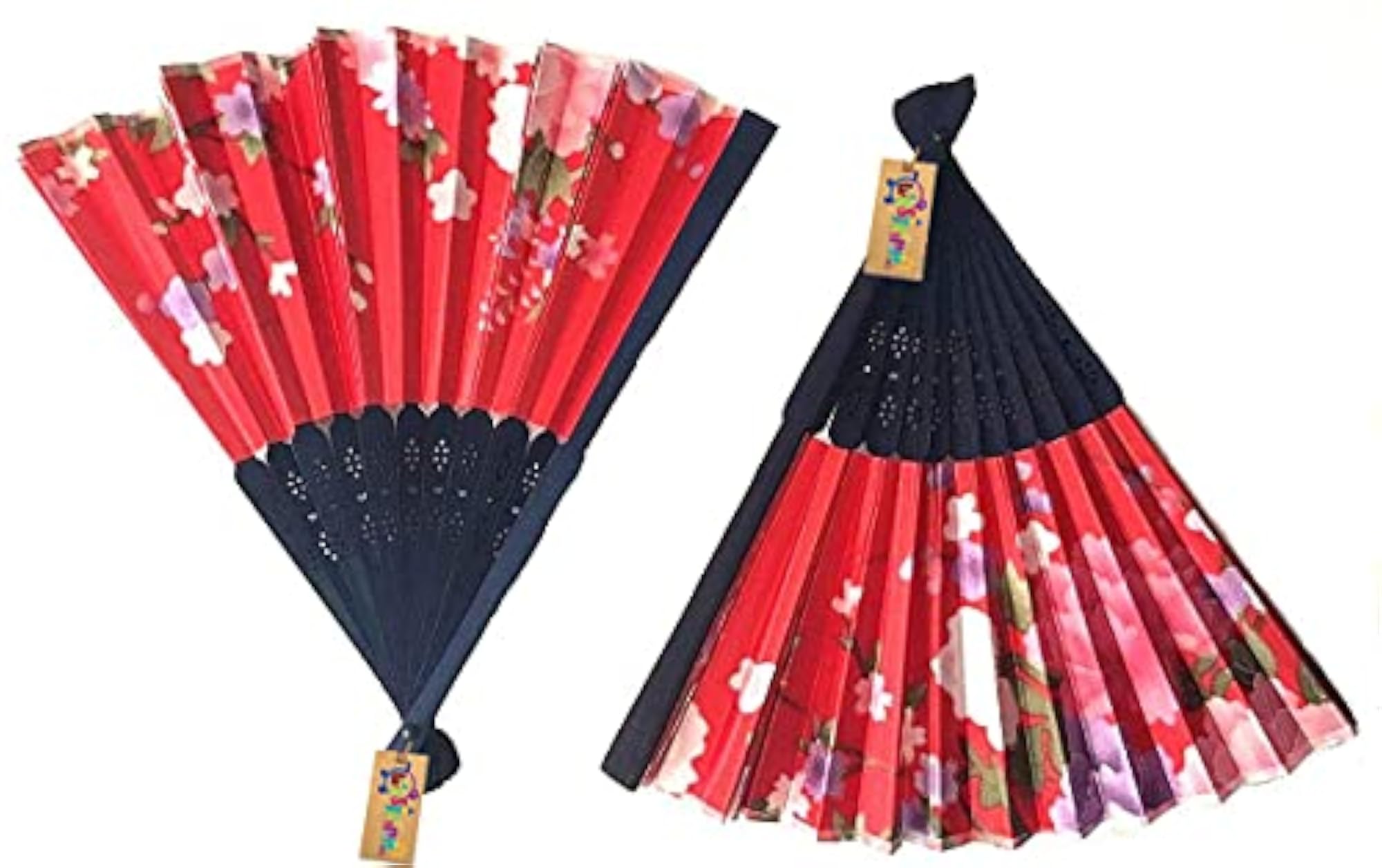 Floral Handheld Folding Chinese Vintage Fan, Gift for Women