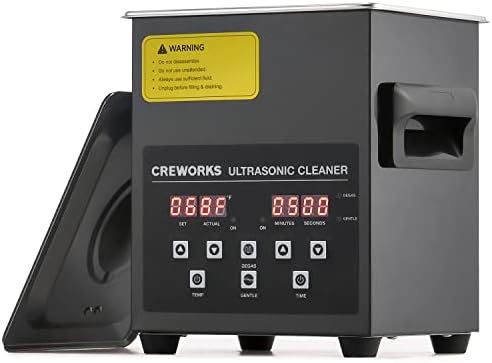 CREWORKS Black Titanium Stainless Steel Ultrasonic Cleaner 2L