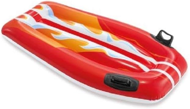 Inflatable Floating Lounger with Headrest for Adult | Air Bed Blow Up Beach Party Rider for Water Games| Surf Board Style Swim Pool Float| Outdoor Summer Fun (Kids Age 6+)- Pack of 1