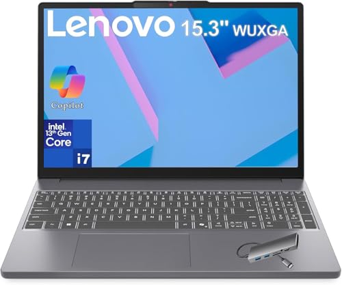Lenovo Laptop Computer, 15" WUXGA IPS, Intel 10-Core i7-13620H, 16GB DDR5 RAM, 512GB PCIe SSD, WiFi 6, Numeric Keypad, USB-C HUB, Windows 11 Home, Copilot AI PC for Professionals, Students & Business